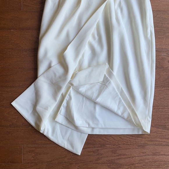 House of CB London Uma Mini Dress White Strapless Asymmetrical Dress Size Medium - Picture 12 of 15